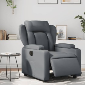 Sillón reclinable eléctrico de cuero sintético