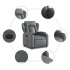 Sillón reclinable eléctrico de cuero sintético