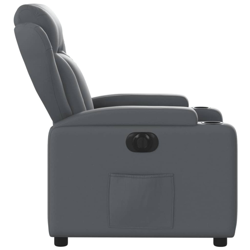 Sillón reclinable eléctrico de cuero sintético