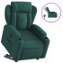Sillón eléctrico reclinable elevable de tela verde