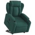 Sillón eléctrico reclinable elevable de tela verde