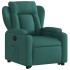 Sillón eléctrico reclinable elevable de tela verde
