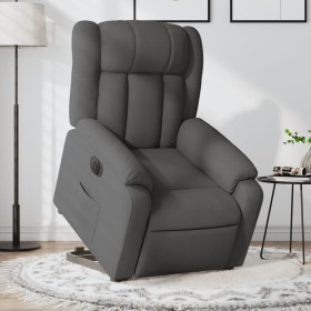 Sillón eléctrico reclinable elevable de tela gris