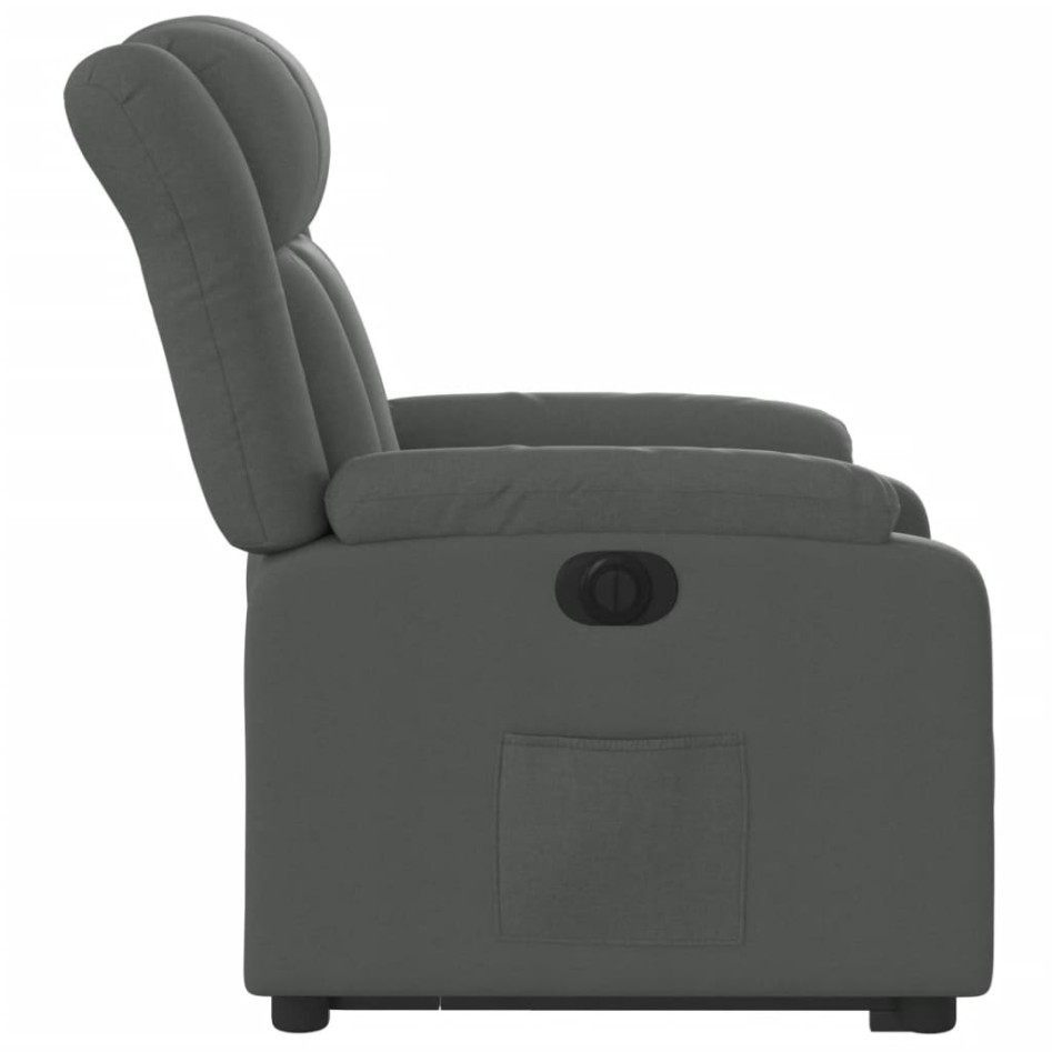 Sillón eléctrico reclinable elevable de tela gris