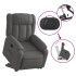 Sillón eléctrico reclinable elevable de tela gris