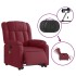 Sillón de masaje elevable eléctrico tela rojo