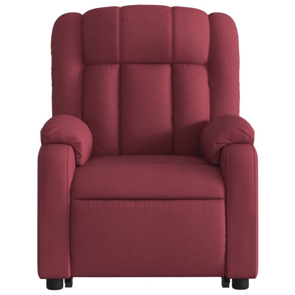 Sillón de masaje elevable eléctrico tela rojo