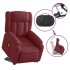 Sillón de masaje elevable eléctrico tela rojo