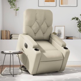 Sillón reclinable elevable eléctrico de cuero sintético