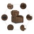 Sillón reclinable eléctrico de tela