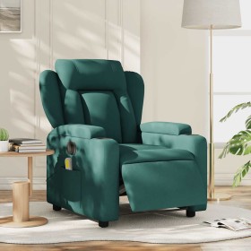 Sillón reclinable de masaje eléctrico tela verde