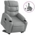 Sillón reclinable elevable de tela gris