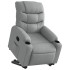 Sillón reclinable elevable de tela gris