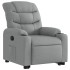 Sillón reclinable elevable de tela gris