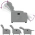 Sillón reclinable elevable de tela gris