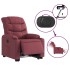Sillón eléctrico reclinable elevable de tela rojo