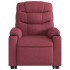 Sillón eléctrico reclinable elevable de tela rojo
