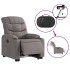 Sillón eléctrico reclinable elevable de tela gris