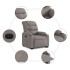 Sillón eléctrico reclinable elevable de tela gris