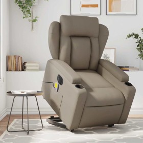 Sillón reclinable de masaje eléctrico cuero sintético