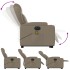 Sillón reclinable de masaje eléctrico cuero sintético