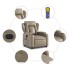 Sillón reclinable de masaje eléctrico cuero sintético
