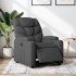 Sillón reclinable eléctrico de tela gris
