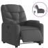 Sillón reclinable eléctrico de tela gris