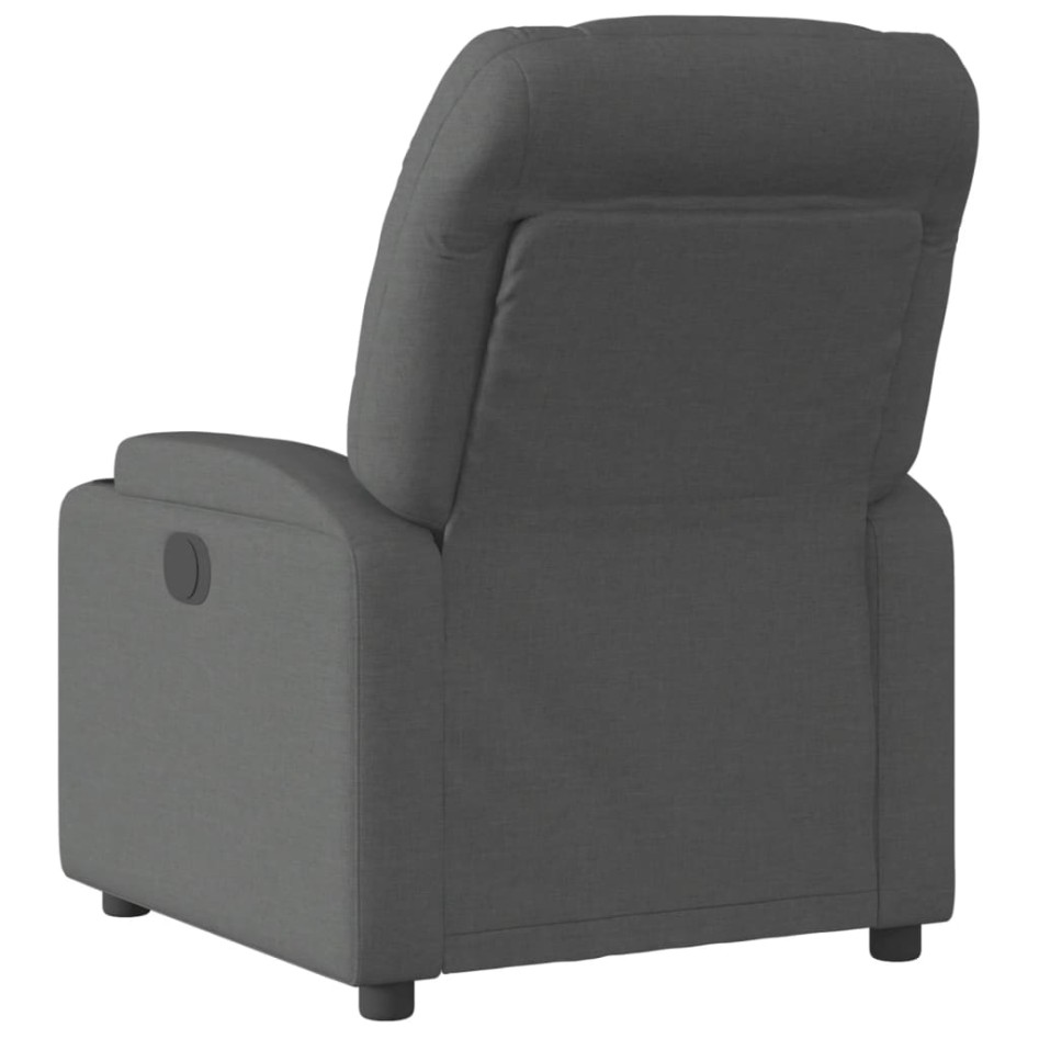 Sillón reclinable eléctrico de tela gris