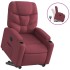 Sillón reclinable elevable tela rojo