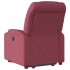 Sillón reclinable elevable tela rojo