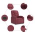 Sillón reclinable elevable tela rojo