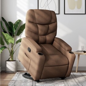 Sillón reclinable elevable de tela