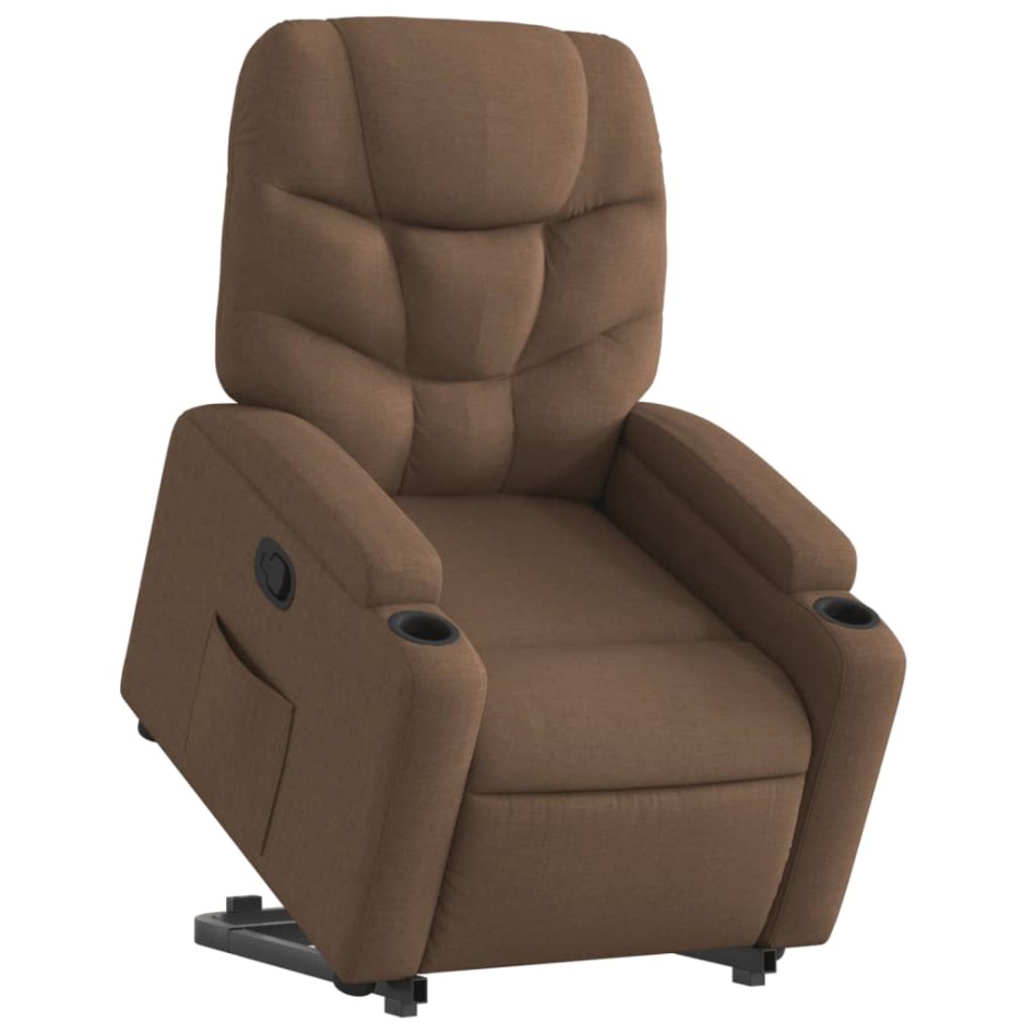Sillón reclinable elevable de tela