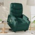 Silla de masaje reclinable de pie de tela verde