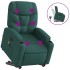 Silla de masaje reclinable de pie de tela verde