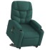 Silla de masaje reclinable de pie de tela verde