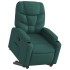 Sillón reclinable elevable tela verde