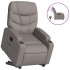 Sillón eléctrico reclinable elevable de tela gris