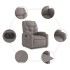 Sillón eléctrico reclinable elevable de tela gris
