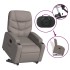 Sillón eléctrico reclinable elevable de tela gris