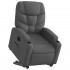 Sillón eléctrico reclinable elevable de tela gris