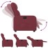 Sillón reclinable eléctrico tela rojo