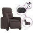 Sillón reclinable eléctrico tela marrón