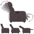 Sillón reclinable eléctrico tela marrón