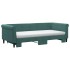 Sofá cama nido con colchón terciopelo verde oscuro 90x200
