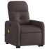 Sillón masaje eléctrico reclinable elevable tela marrón
