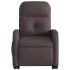 Sillón masaje eléctrico reclinable elevable tela marrón