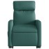 Silla de masaje reclinable de pie de tela verde
