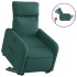 Sillón eléctrico reclinable elevable de tela verde